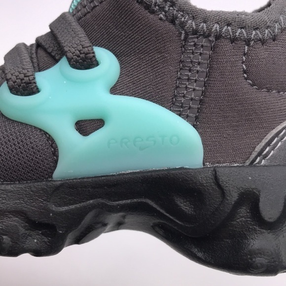 NIKE RT PRESTO  Gray and Teal Toddler Tennis Shoes SZ 4C - Picture 6 of 9
